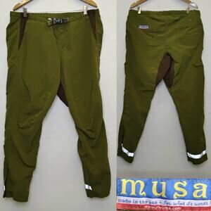 Musa Cycling Pants Men's XL (38x33) Olive Green with Brown Panel *J5630